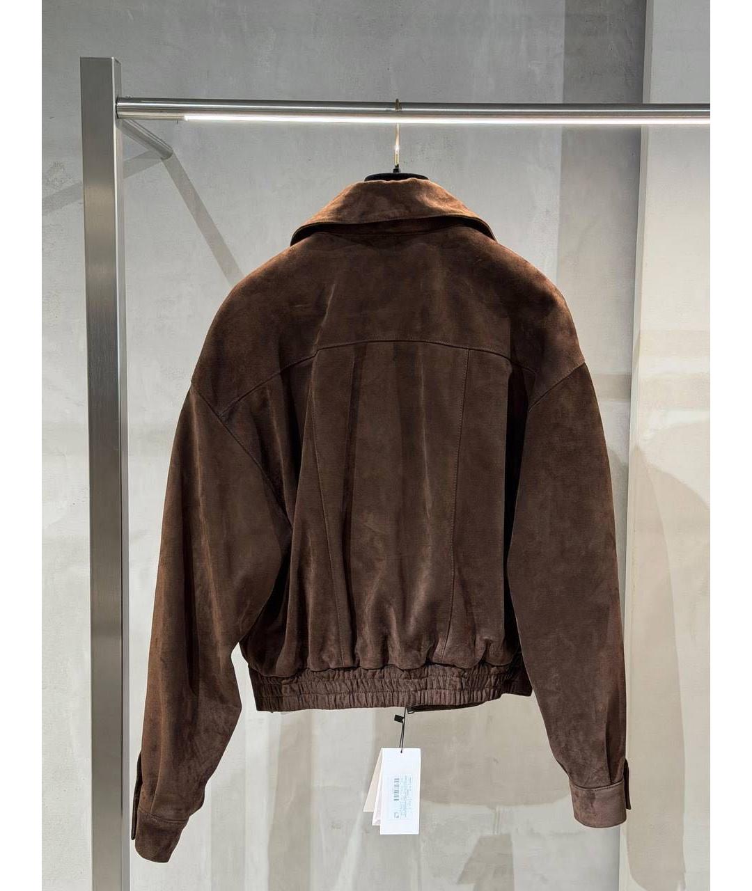 SAINT LAURENT Коричневая замшевая куртка, фото 3