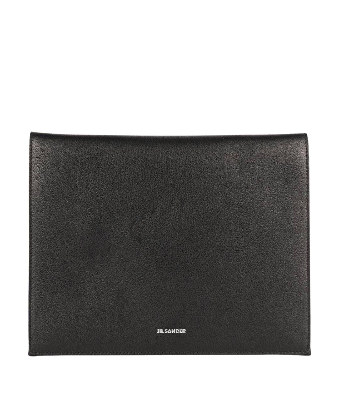 JIL SANDER Черная кожаная сумка через плечо, фото 1