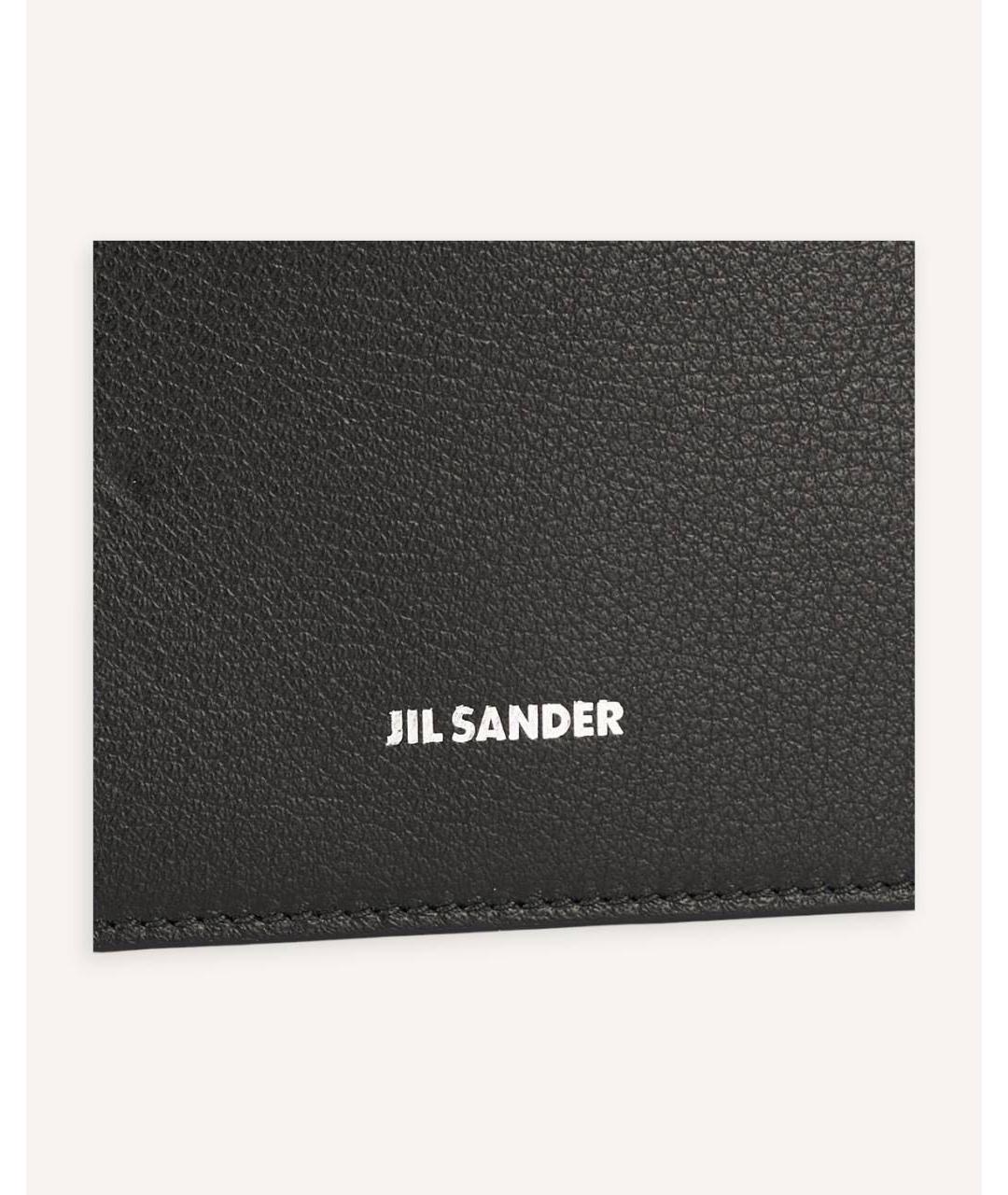 JIL SANDER Черная кожаная сумка через плечо, фото 4