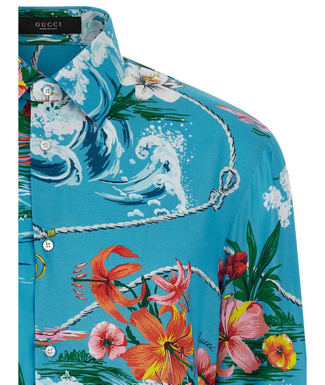 GUCCI Голубая кэжуал рубашка, фото 3