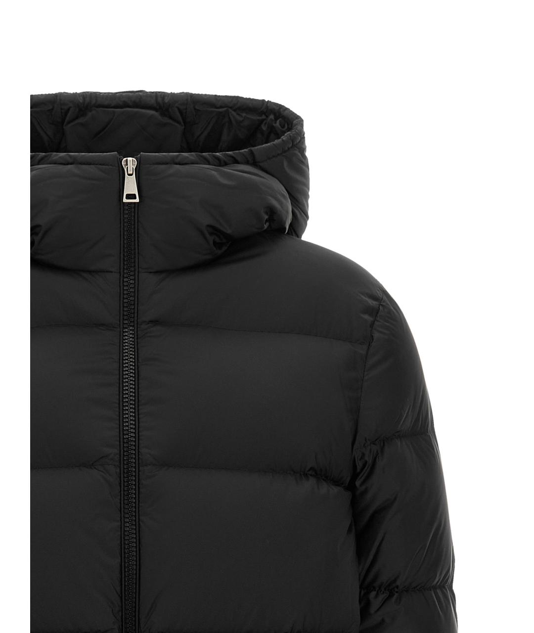 MONCLER Черный полиамидовый пуховик, фото 3