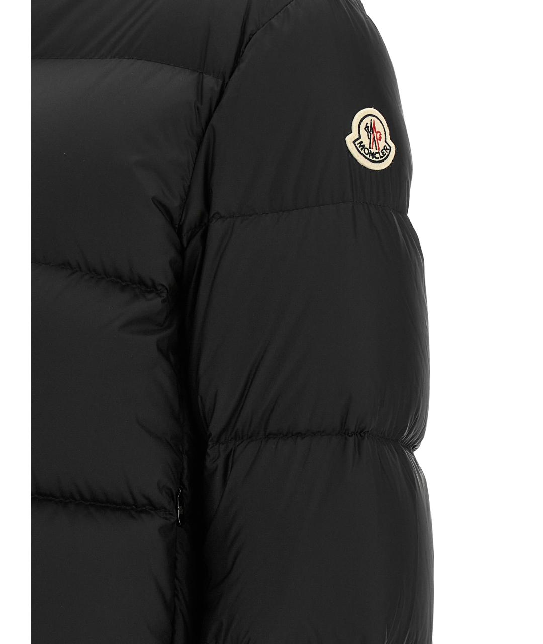 MONCLER Черный полиамидовый пуховик, фото 4