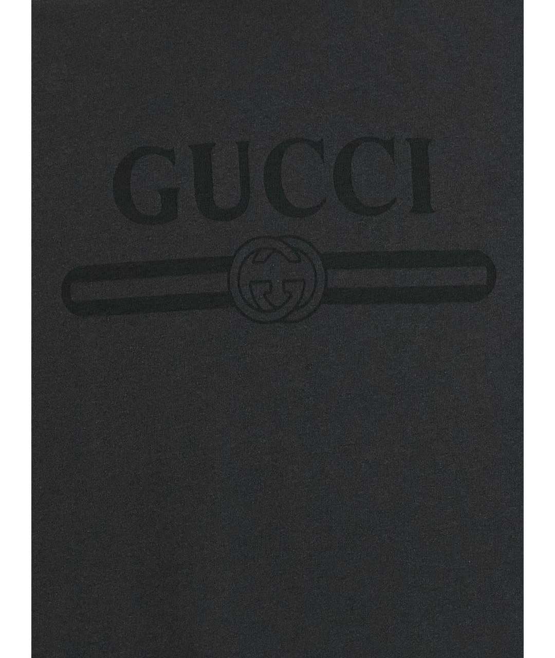 GUCCI Серая хлопковая футболка, фото 4