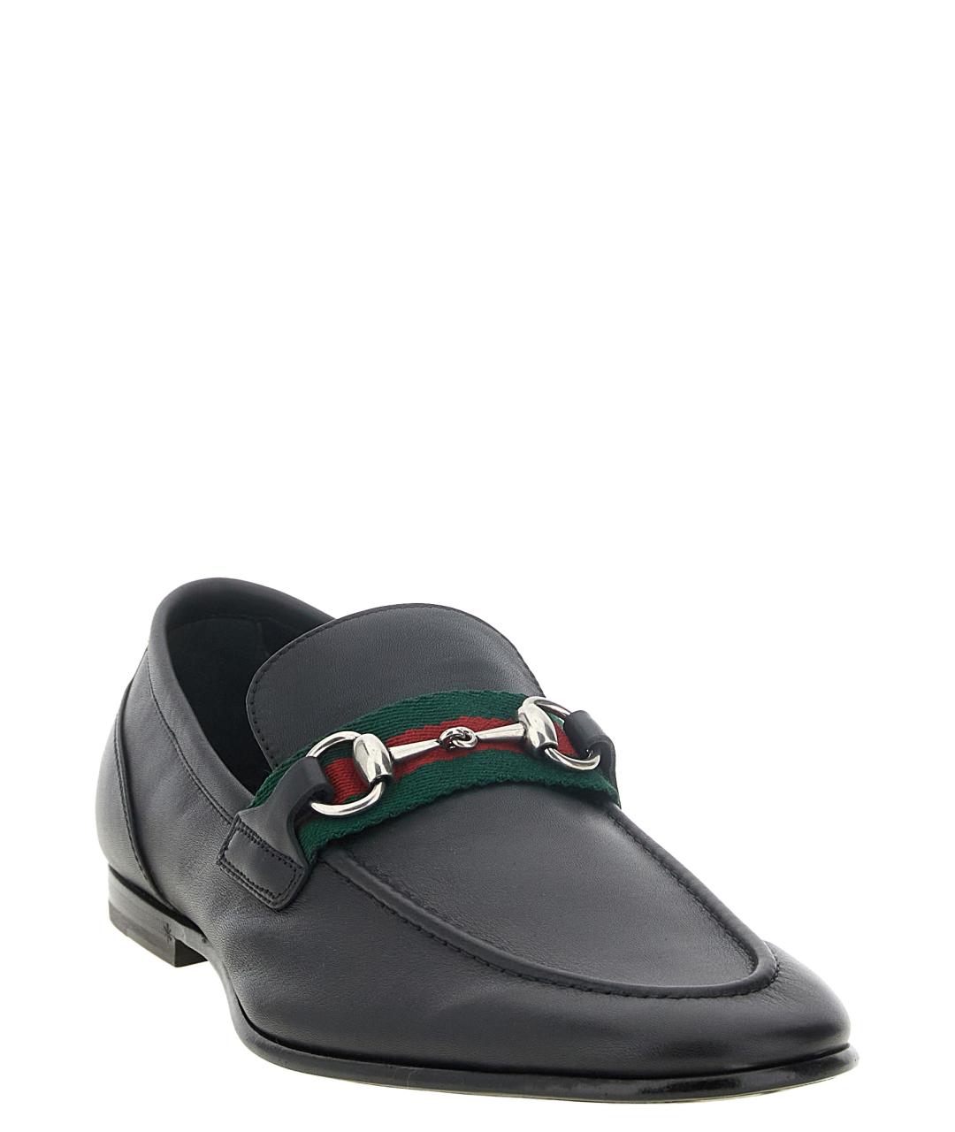 GUCCI Черные кожаные лоферы, фото 2