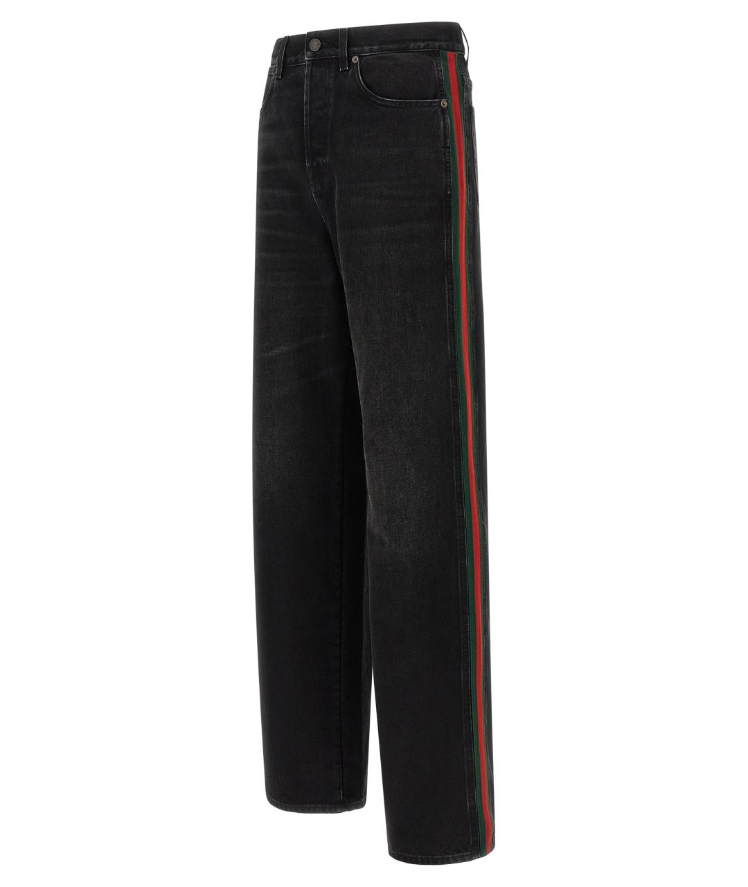 GUCCI Черные хлопковые прямые джинсы, фото 3