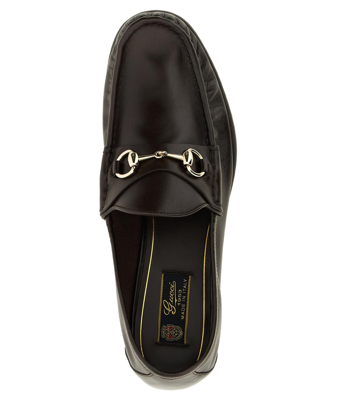 GUCCI Коричневые кожаные лоферы, фото 4