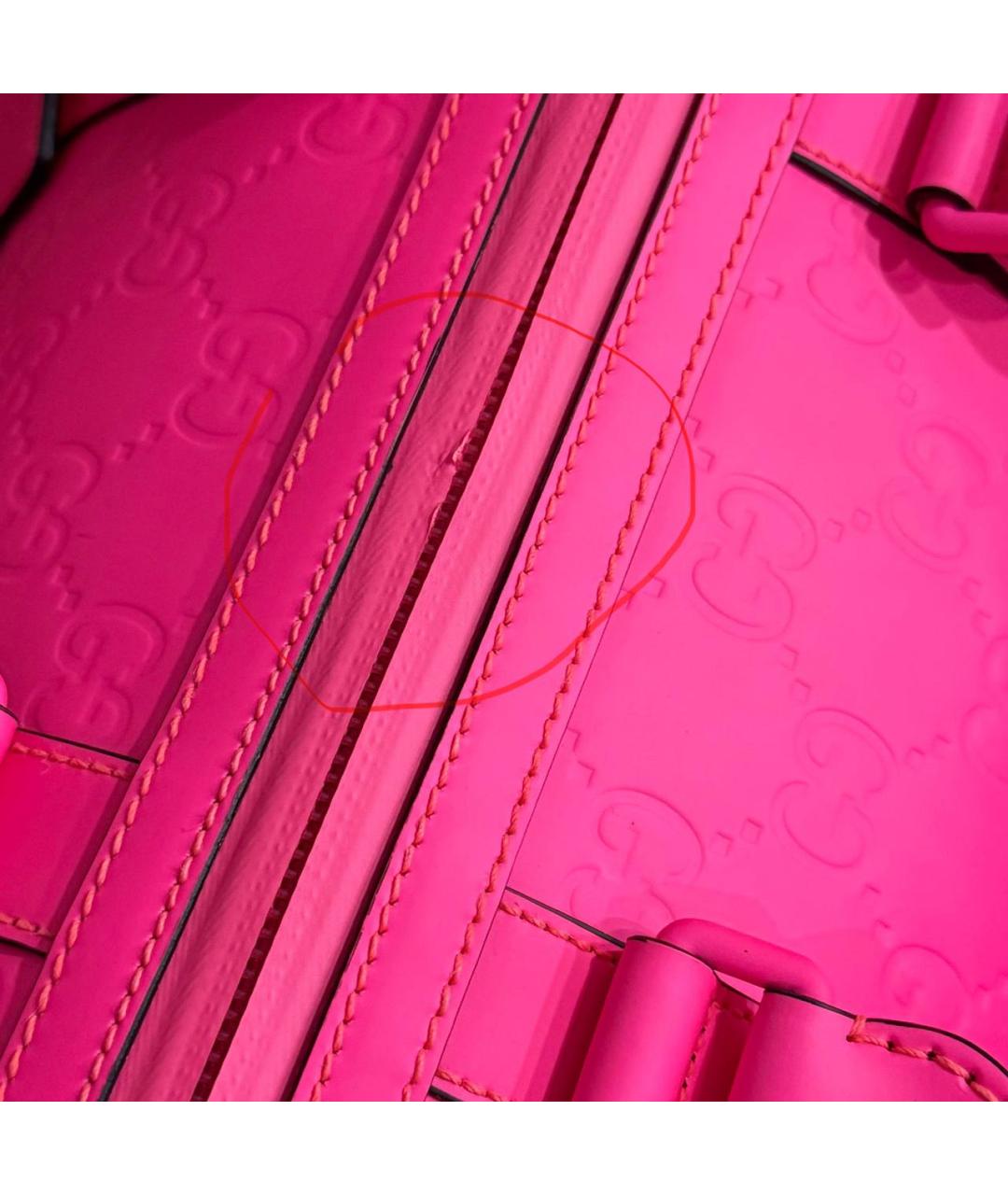GUCCI Розовая кожаная дорожная/спортивная сумка, фото 9