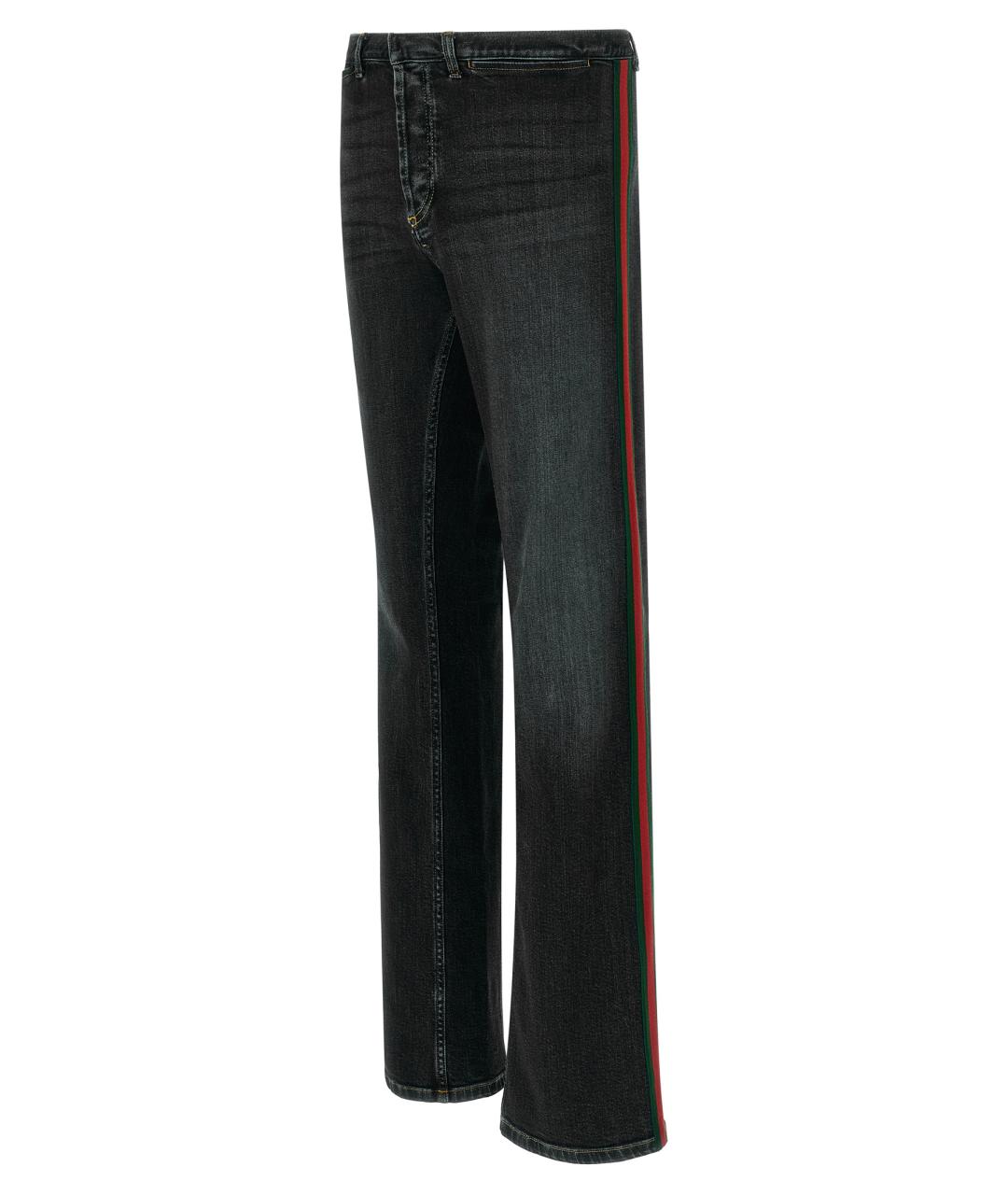GUCCI Черные хлопковые прямые джинсы, фото 3