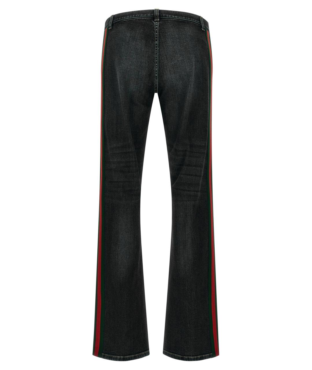 GUCCI Черные хлопковые прямые джинсы, фото 2