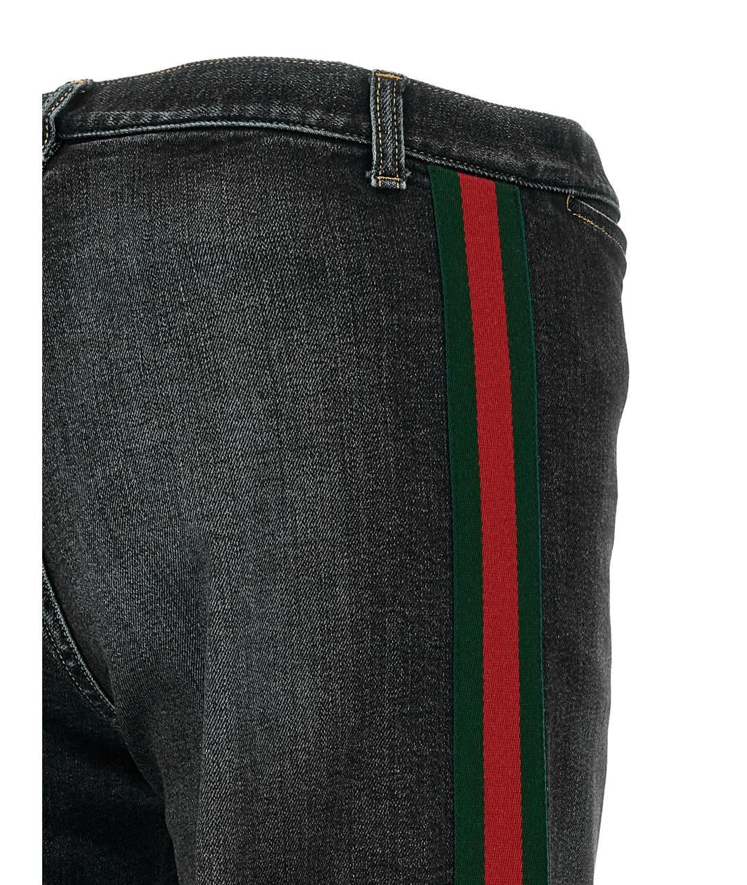 GUCCI Черные хлопковые прямые джинсы, фото 5