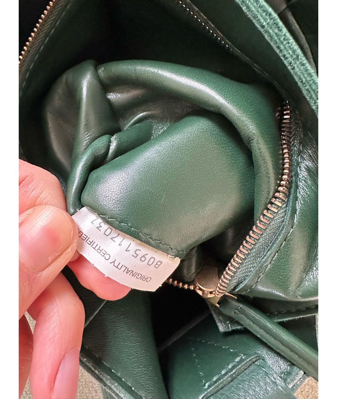 BOTTEGA VENETA Зеленая кожаная сумка через плечо, фото 5