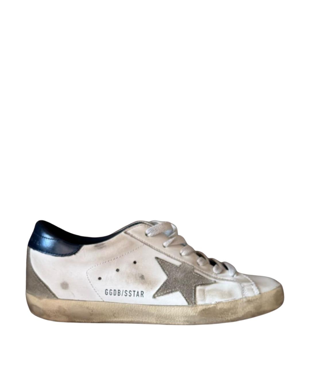 GOLDEN GOOSE Белые кожаные кеды, фото 1