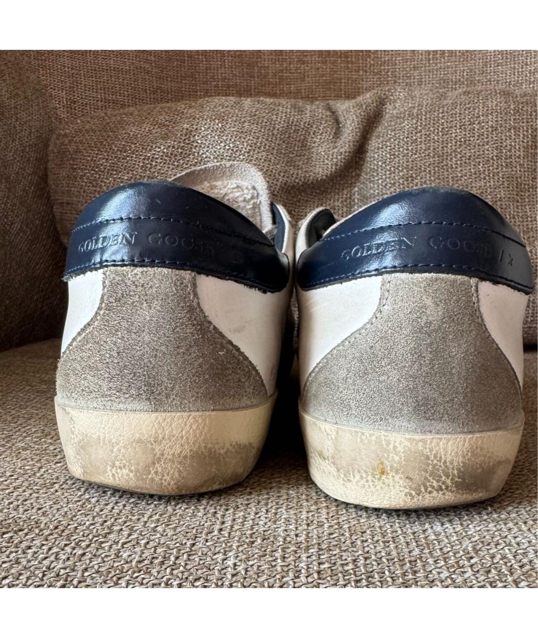 GOLDEN GOOSE Белые кожаные кеды, фото 4