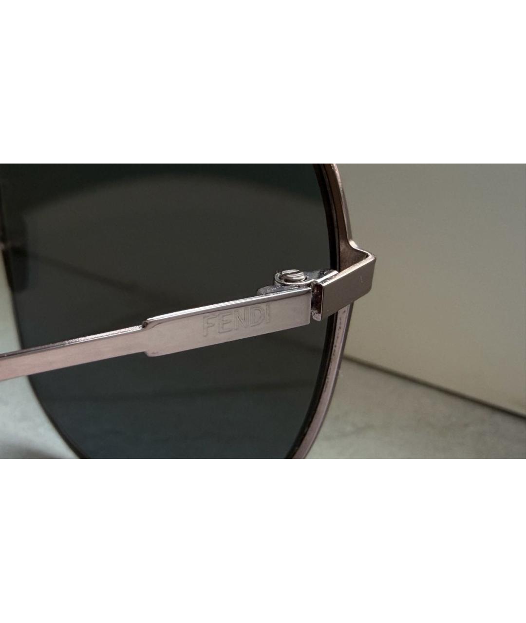 FENDI Металлические солнцезащитные очки, фото 4