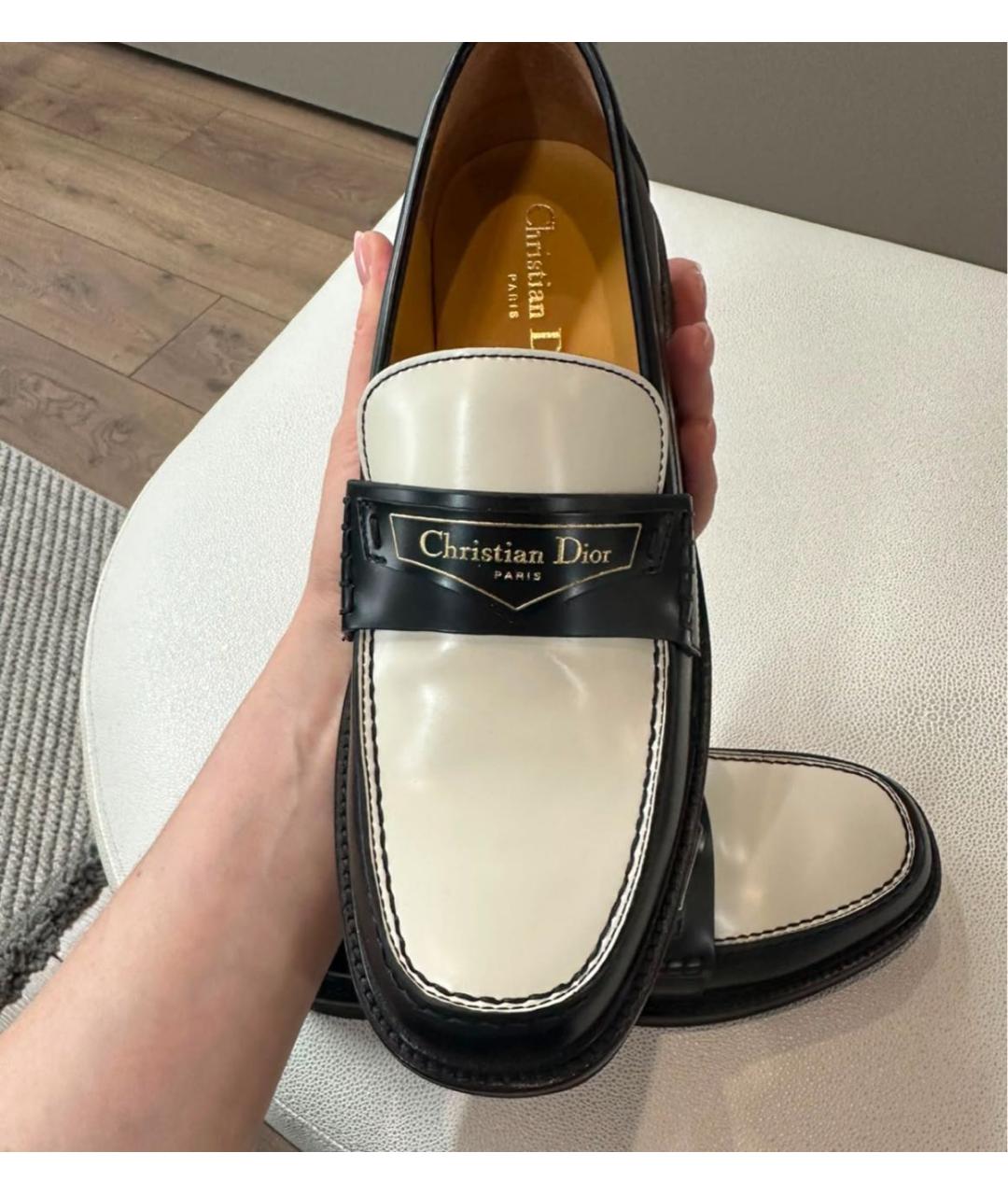 CHRISTIAN DIOR Мульти кожаные лоферы, фото 4