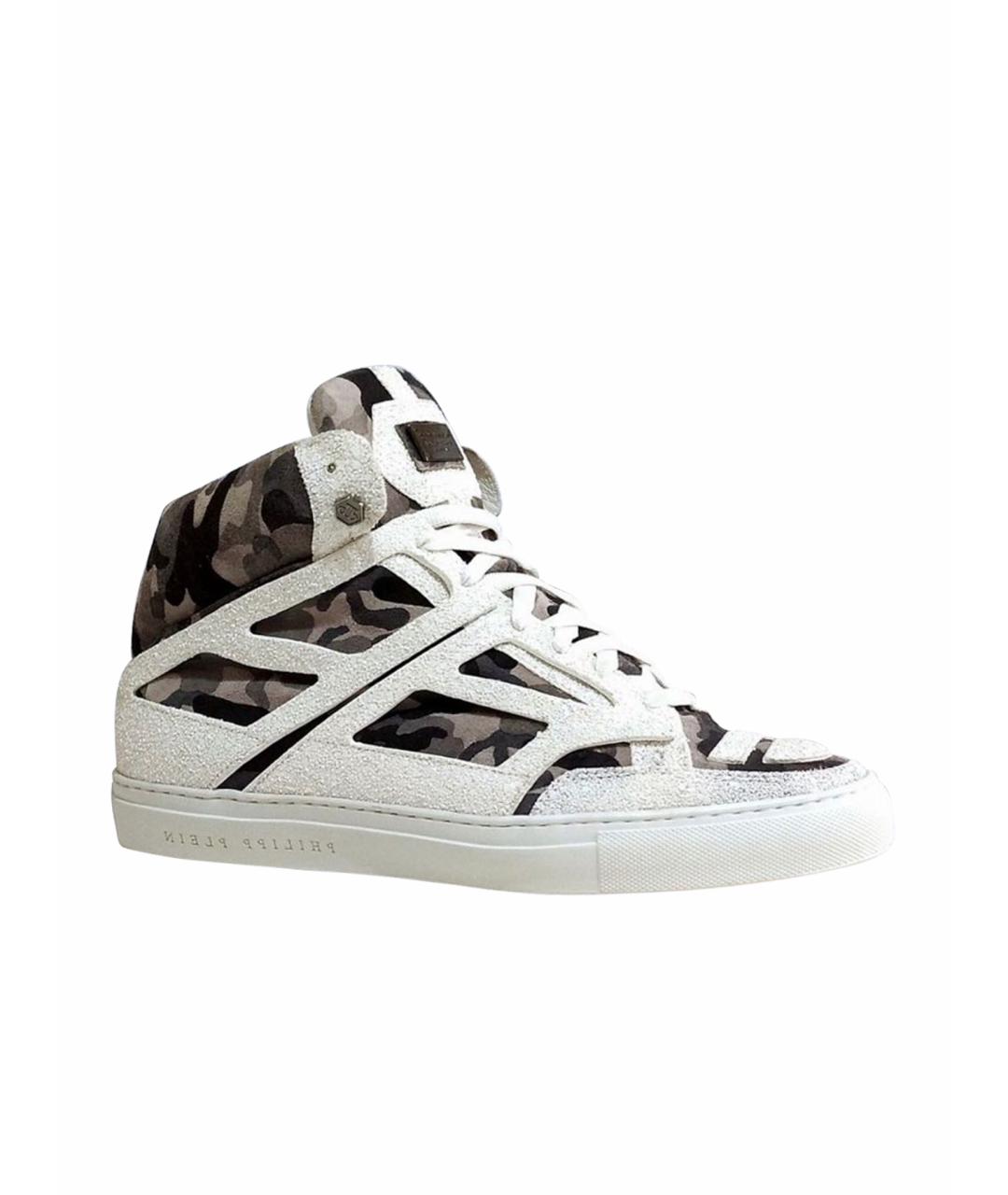 PHILIPP PLEIN Мульти замшевые высокие кроссовки / кеды, фото 1