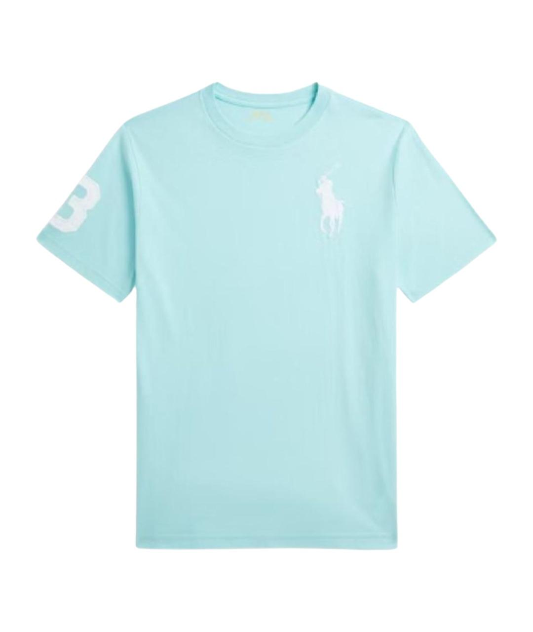 POLO RALPH LAUREN Голубая хлопковая детская футболка, фото 1