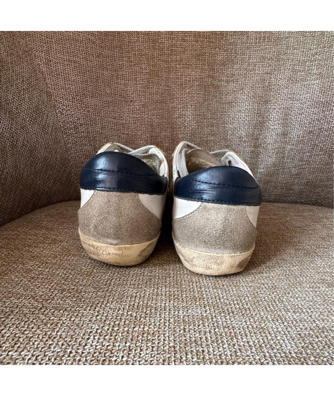 GOLDEN GOOSE Белые кожаные кеды, фото 3