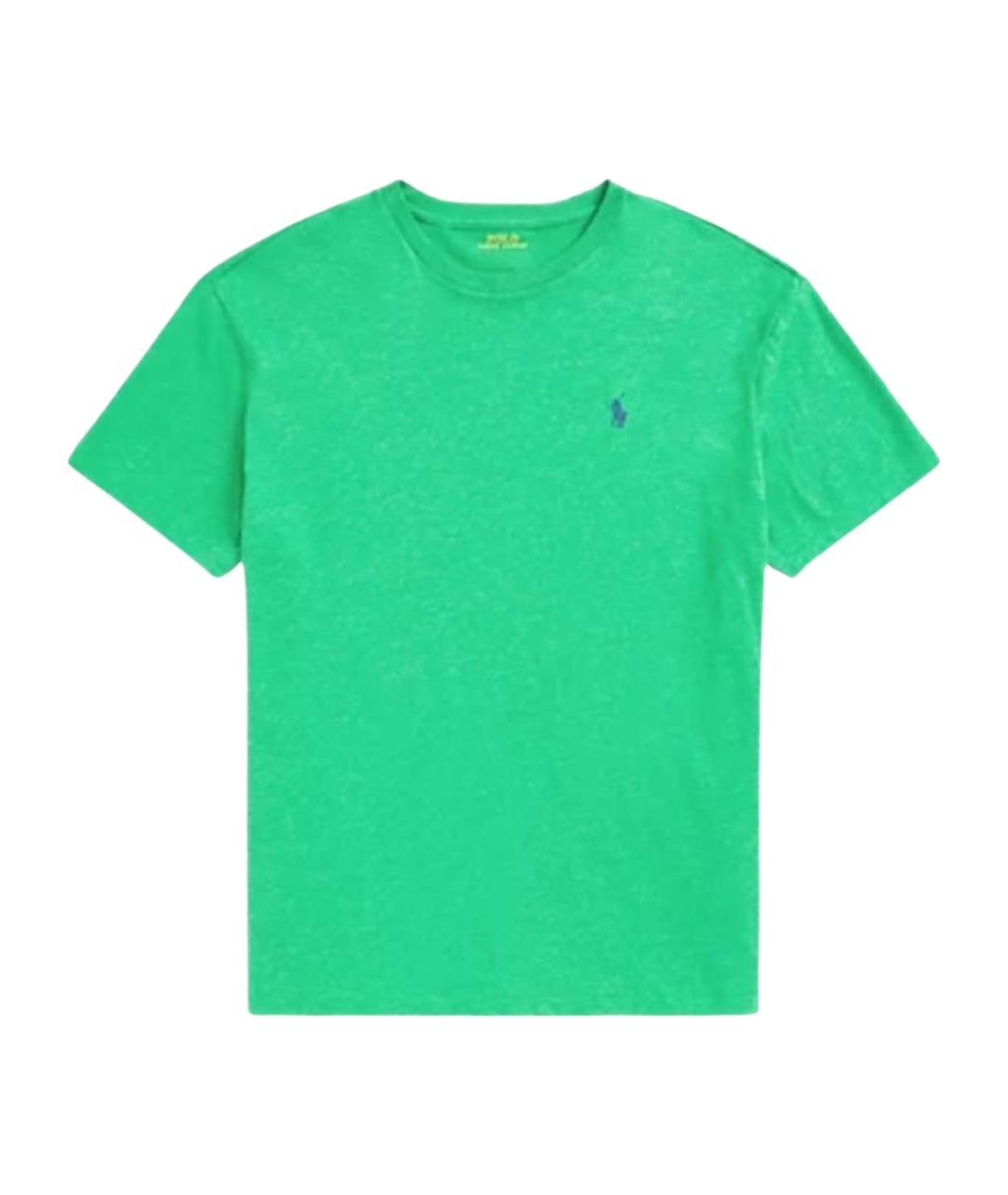 POLO RALPH LAUREN Зеленая хлопковая футболка, фото 1