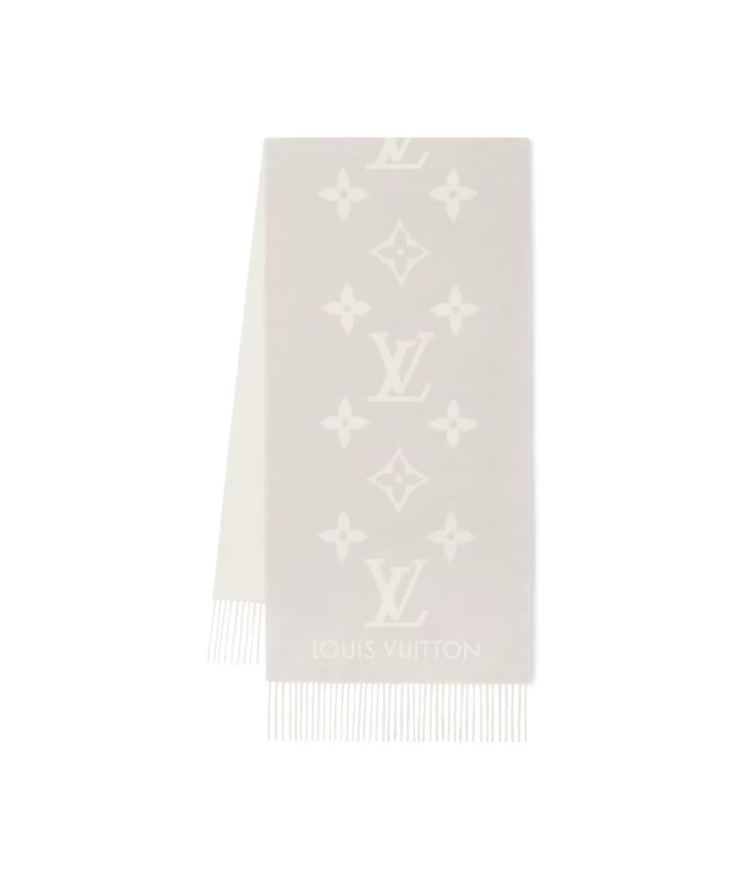 LOUIS VUITTON Серый кашемировый шарф, фото 1