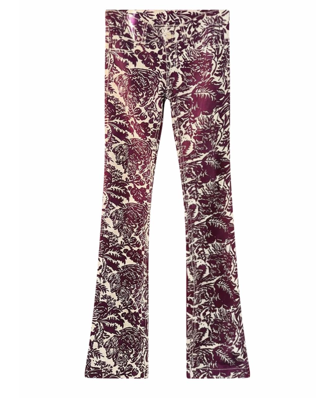 GUCCI Фиолетовые хлопковые брюки узкие, фото 1