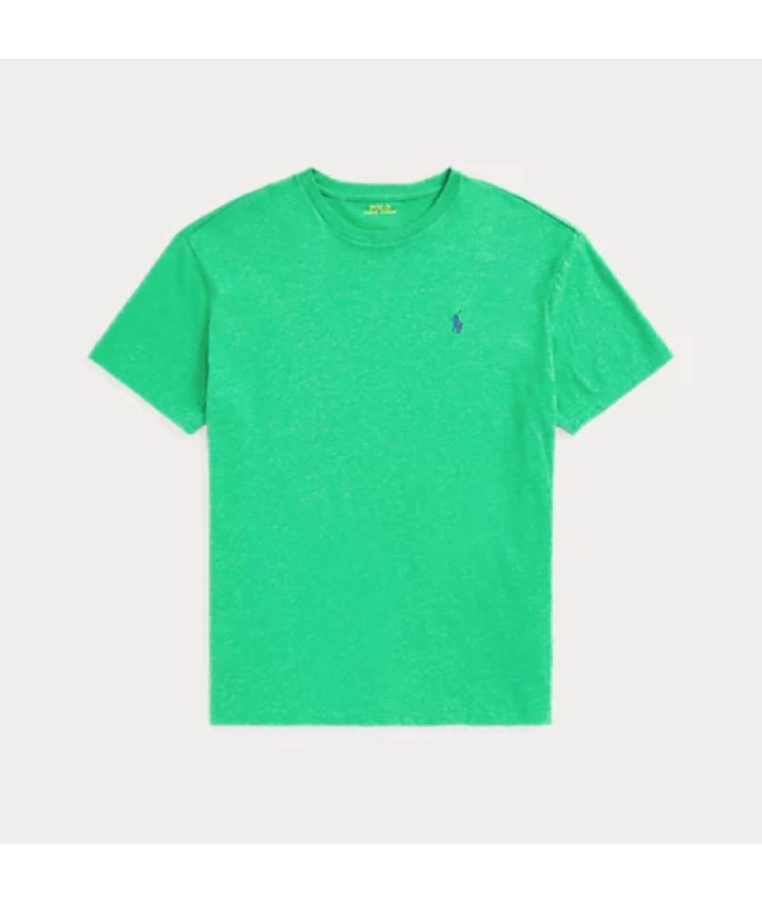 POLO RALPH LAUREN Зеленая хлопковая футболка, фото 8