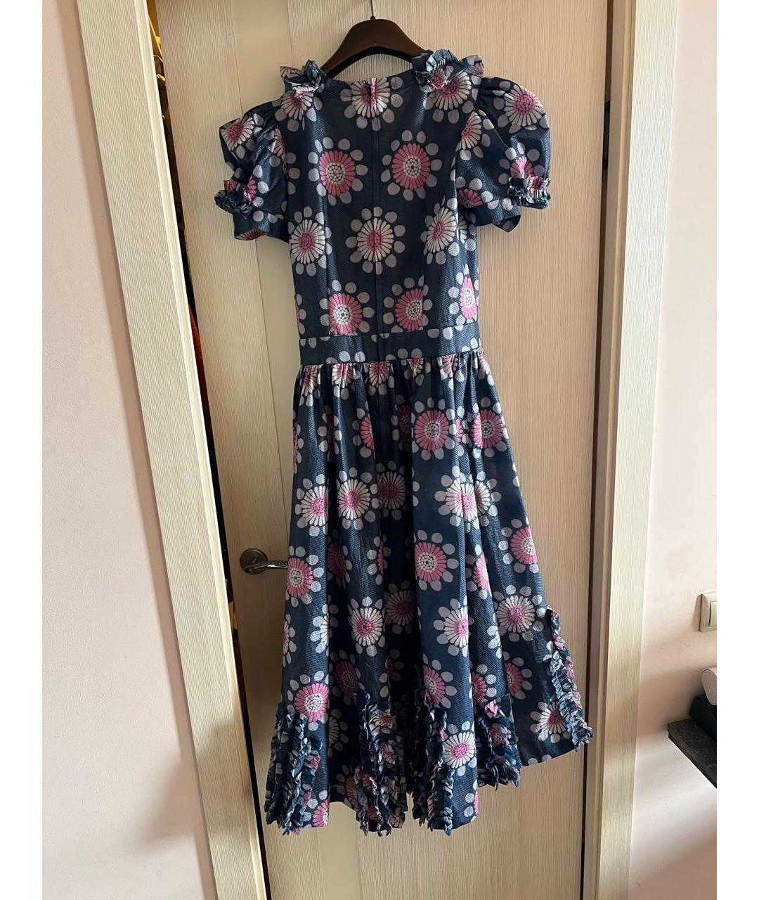 COMME DES GARÇONS Темно-синее полиэстеровое платье, фото 2