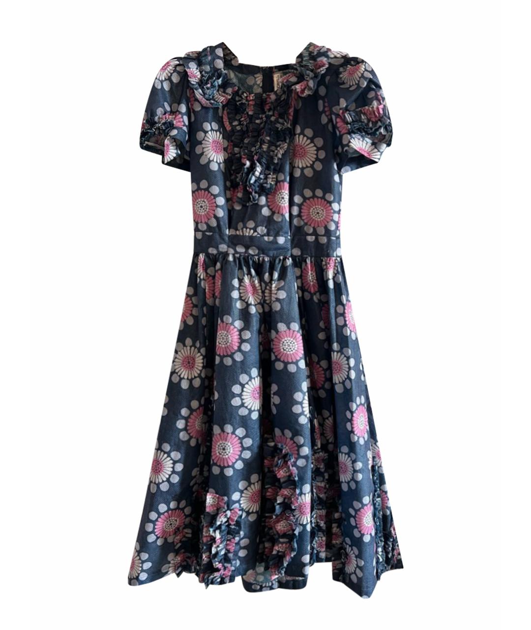 COMME DES GARÇONS Темно-синее полиэстеровое платье, фото 1