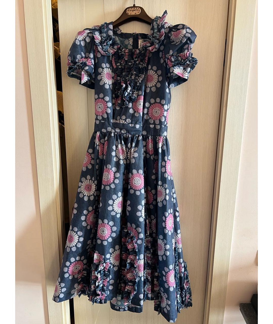 COMME DES GARÇONS Темно-синее полиэстеровое платье, фото 7