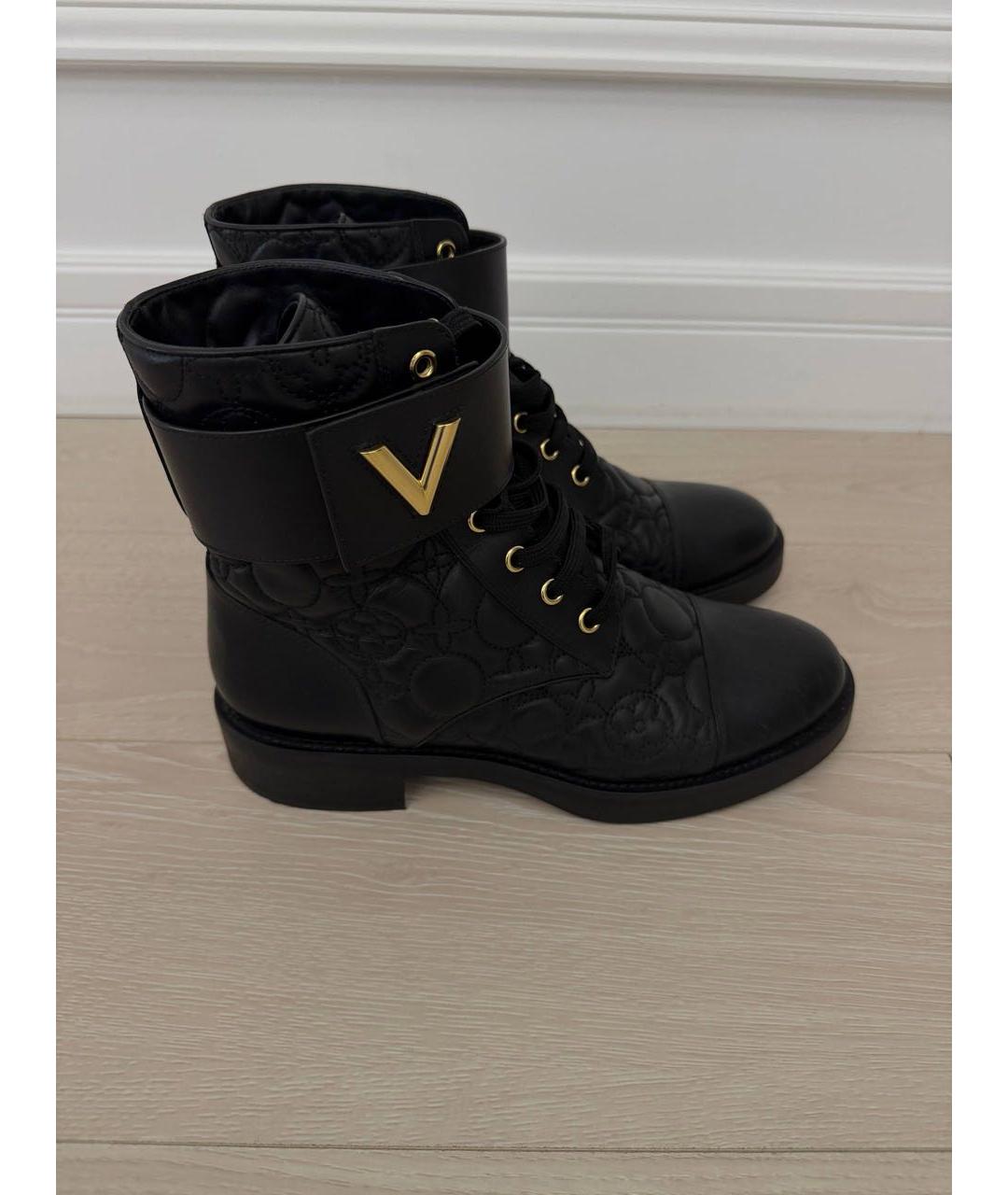 LOUIS VUITTON Черные кожаные ботинки, фото 9