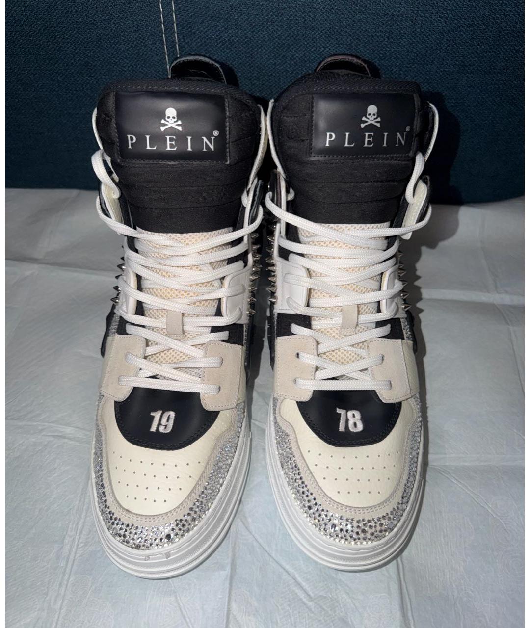 PHILIPP PLEIN Мульти кожаные высокие кроссовки / кеды, фото 2