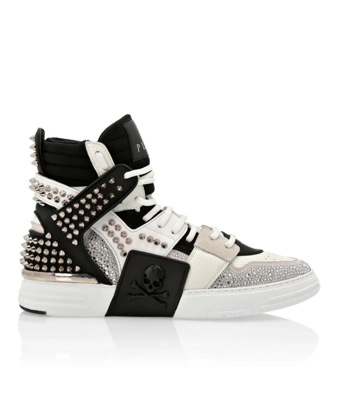 PHILIPP PLEIN Мульти кожаные высокие кроссовки / кеды, фото 8