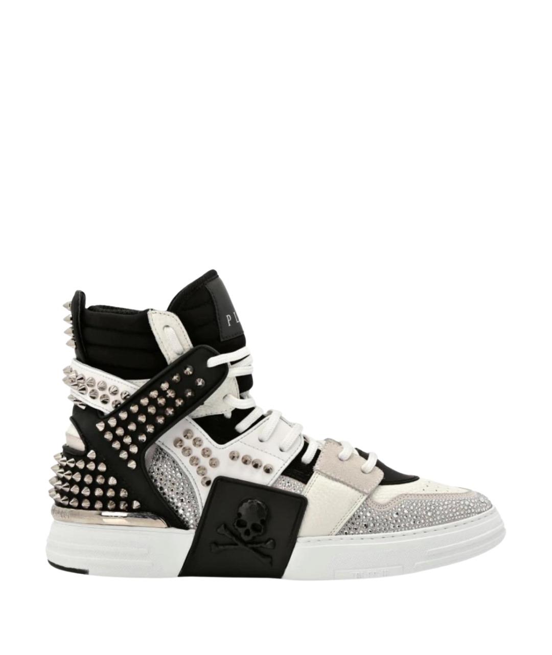 PHILIPP PLEIN Мульти кожаные высокие кроссовки / кеды, фото 1
