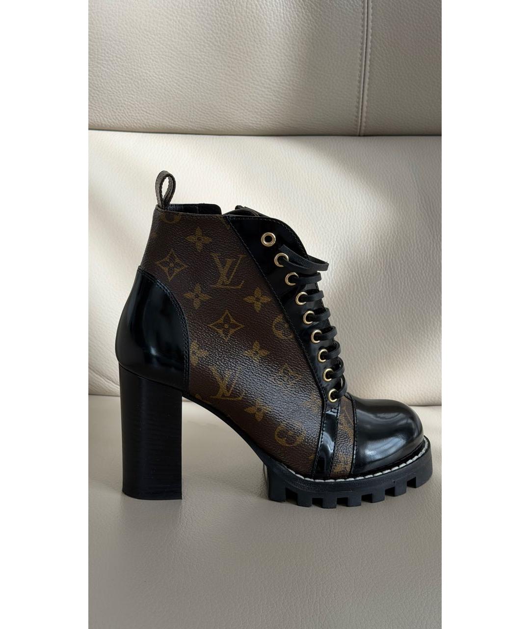 LOUIS VUITTON Коричневые ботильоны, фото 5