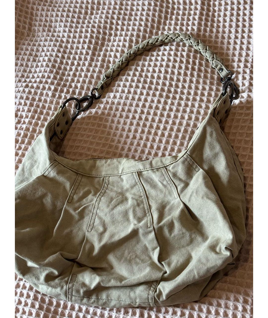 DIESEL Бежевая сумка с короткими ручками из канвы, фото 2