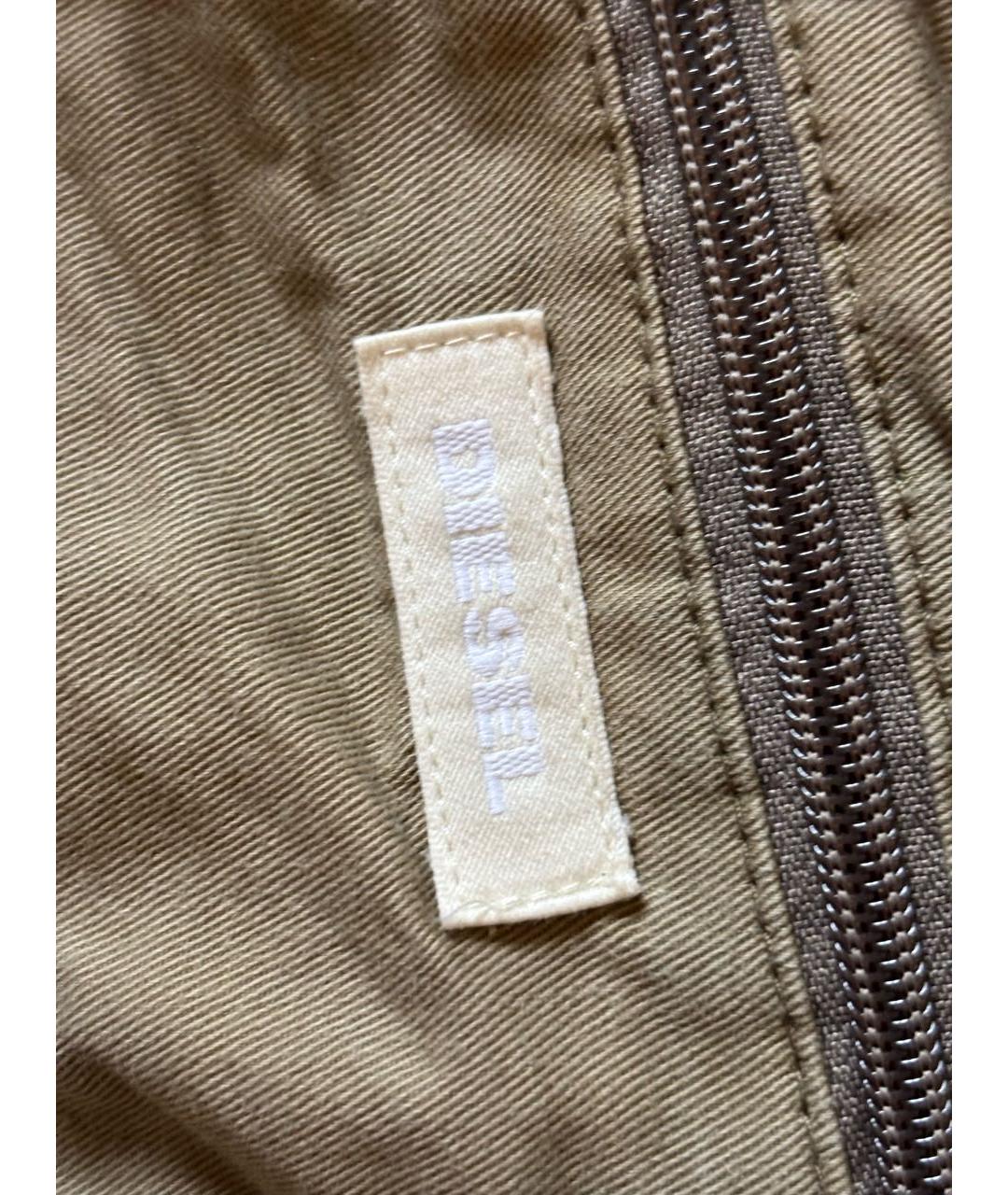 DIESEL Бежевая сумка с короткими ручками из канвы, фото 4