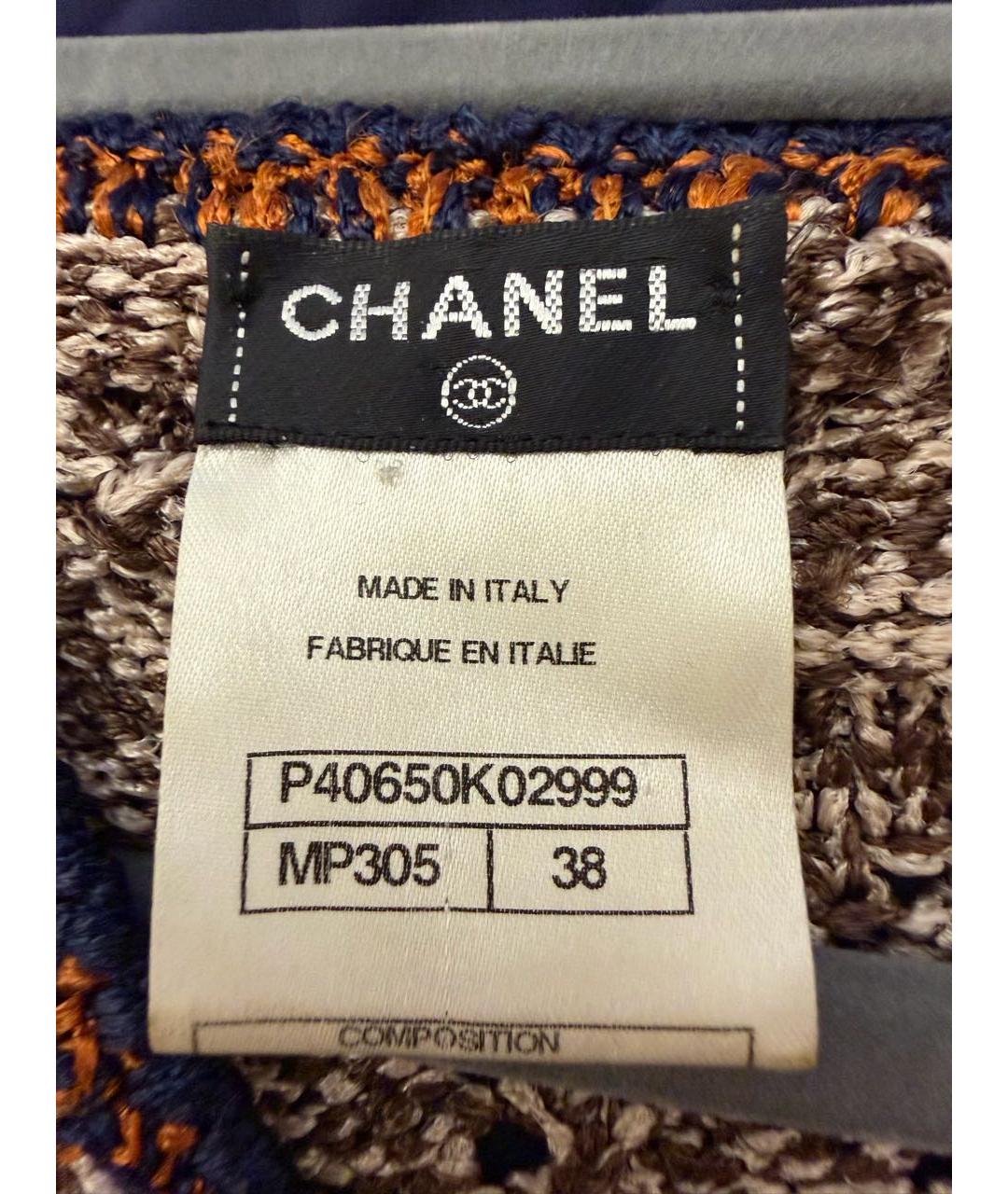CHANEL Коричневое вискозное повседневное платье, фото 4