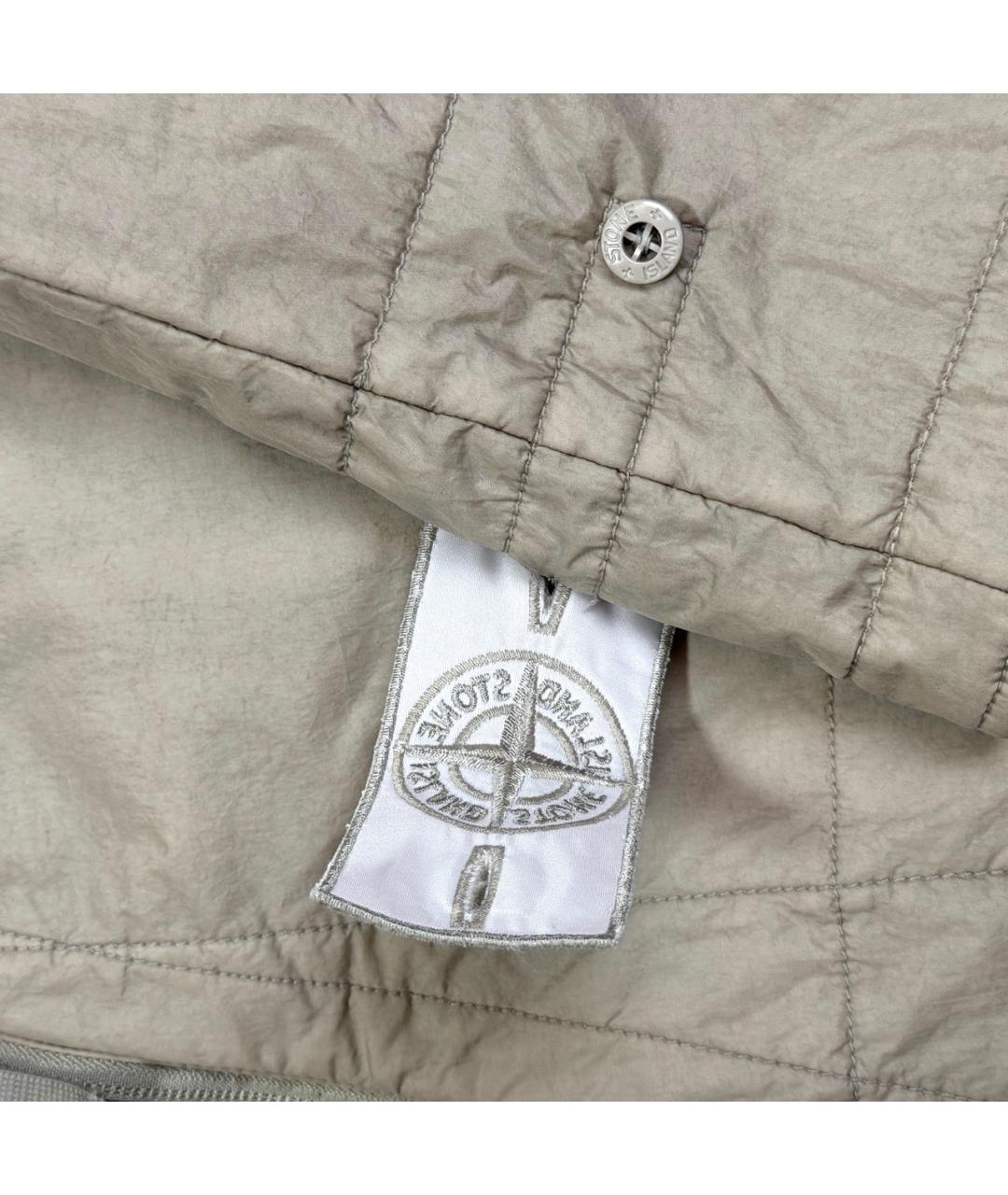 STONE ISLAND Бежевый нейлоновый жилет, фото 8