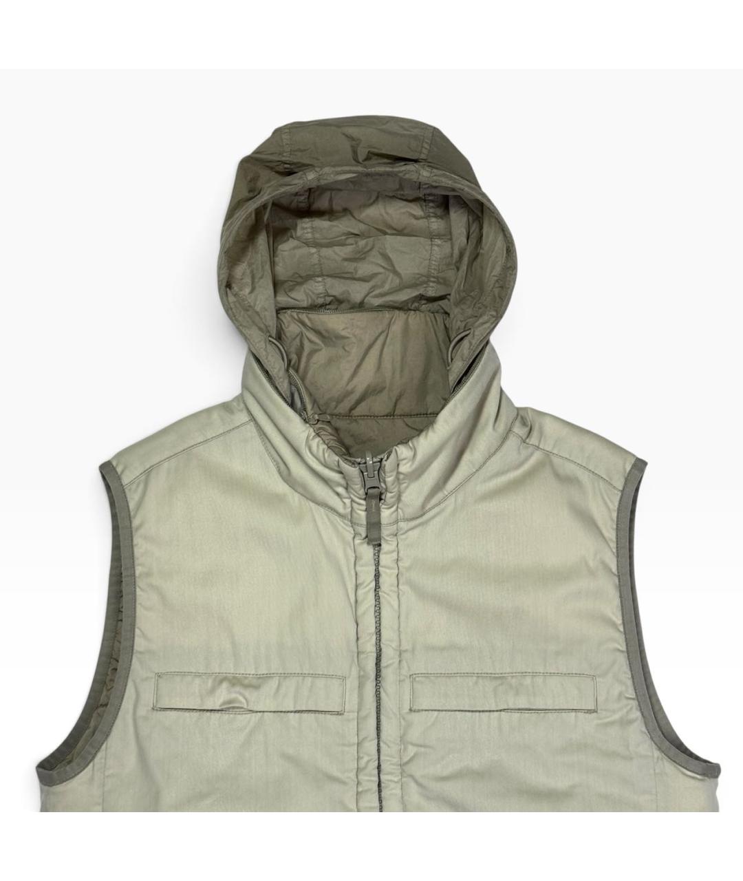 STONE ISLAND Бежевый нейлоновый жилет, фото 3