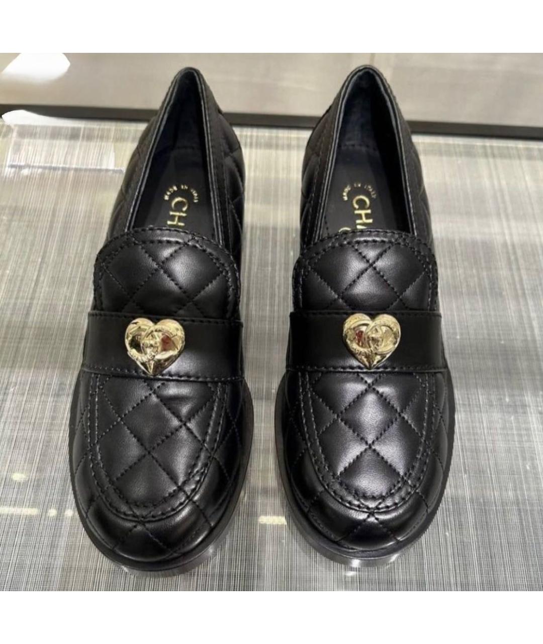 CHANEL Черные кожаные лоферы, фото 2