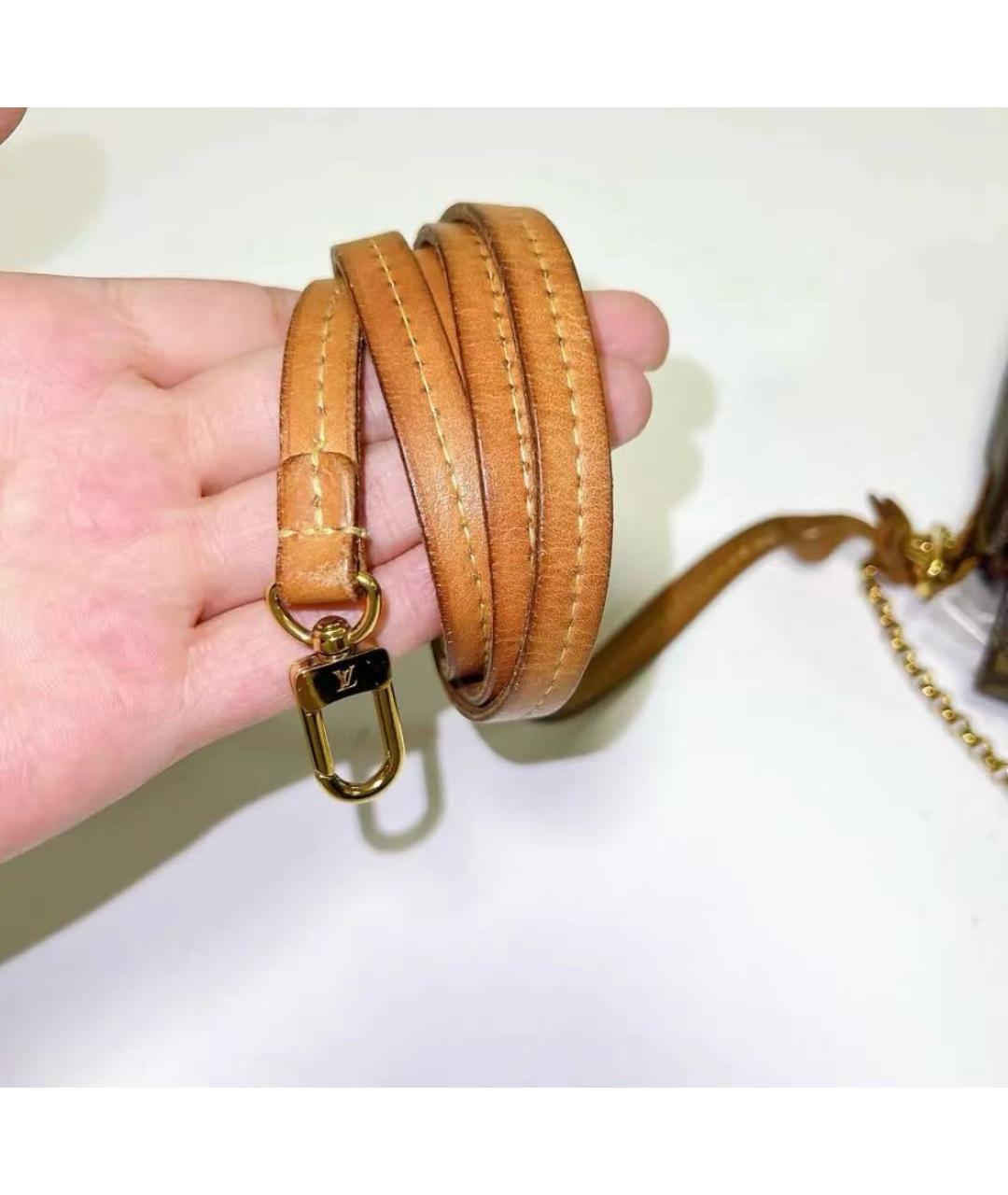 LOUIS VUITTON Коричневая сумка с короткими ручками из канвы, фото 4