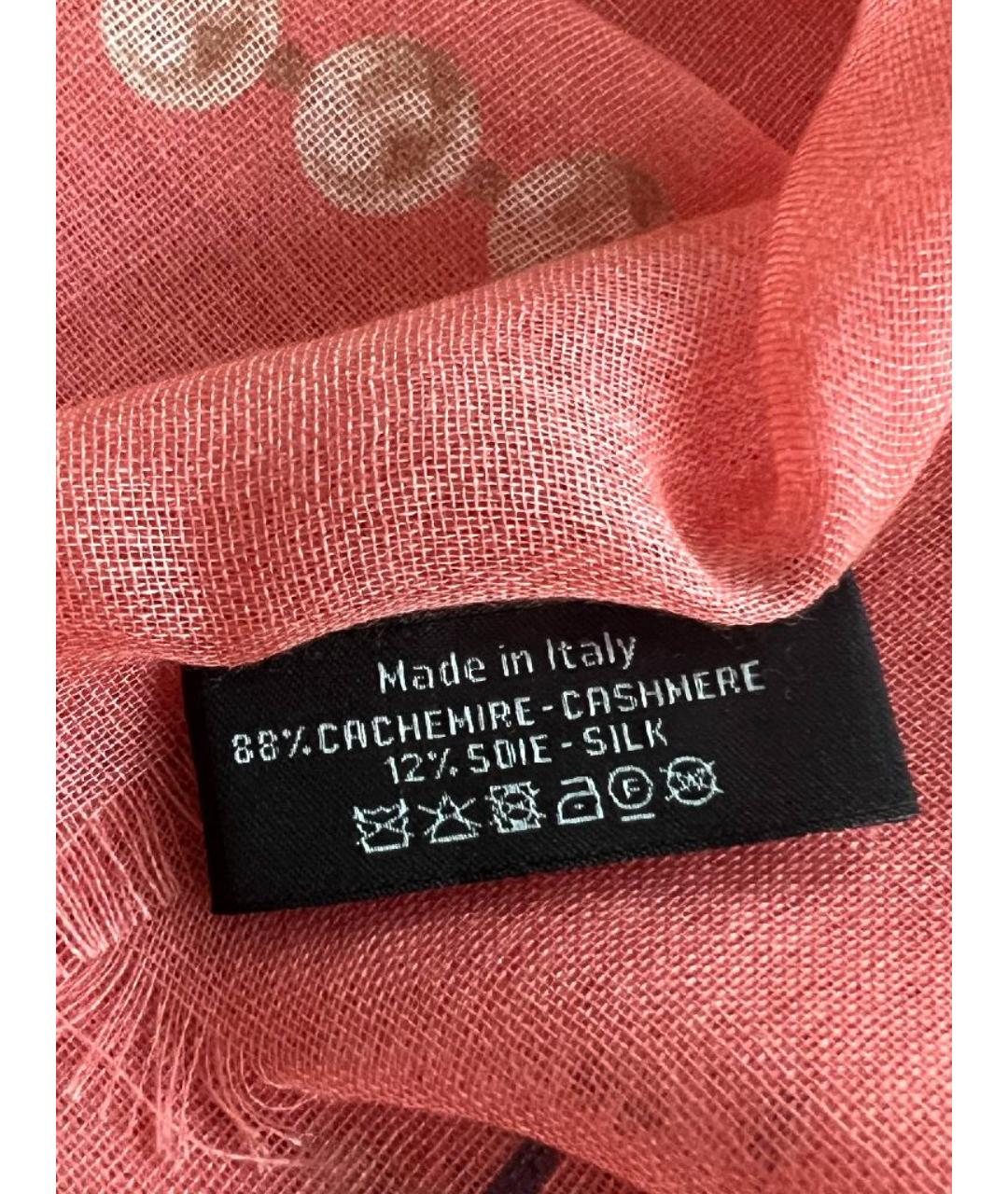 CHANEL Розовый кашемировый шарф, фото 8