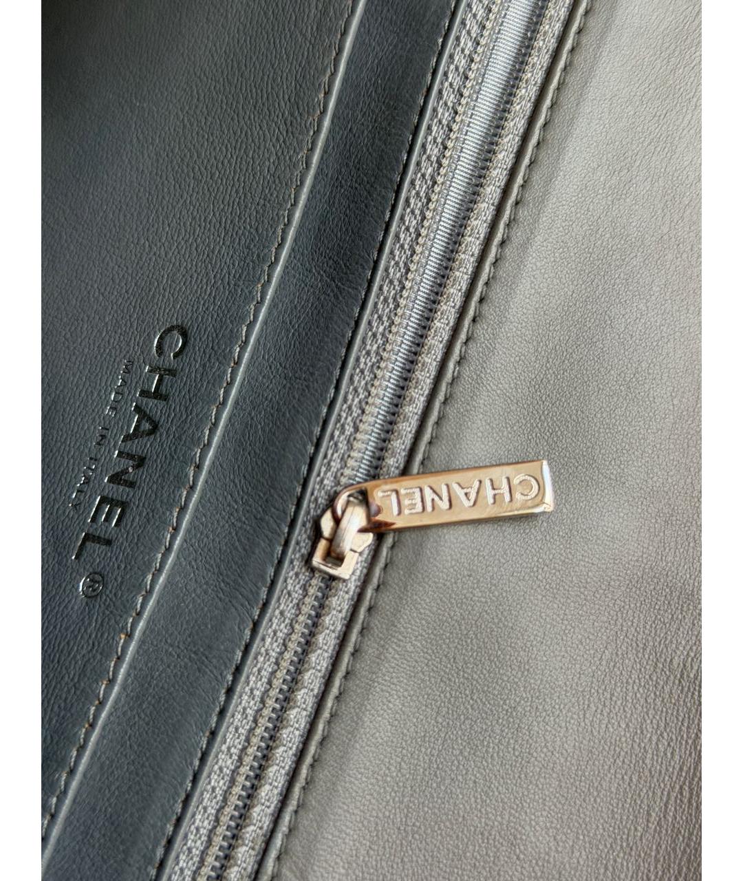 CHANEL Хаки сумка через плечо из лакированной кожи, фото 8