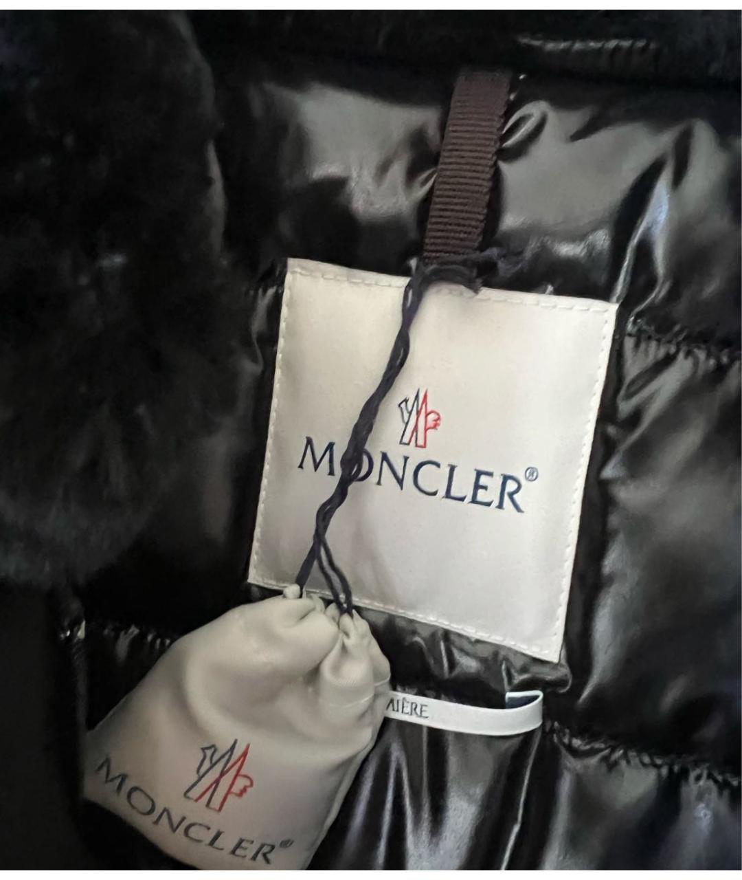 MONCLER Черный пуховик, фото 4
