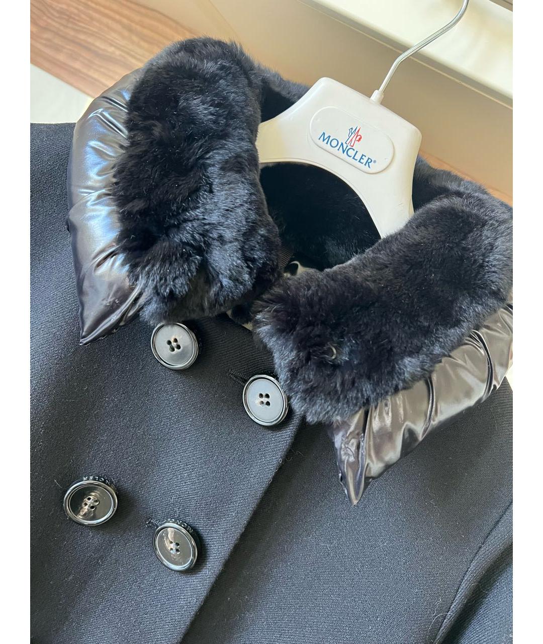 MONCLER Черный пуховик, фото 3