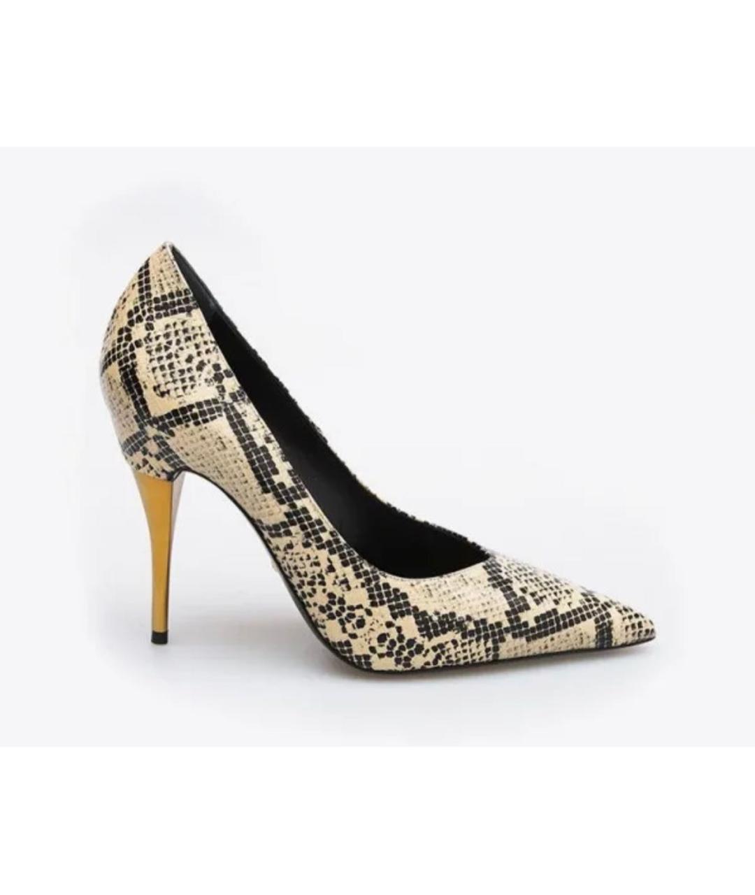 GUCCI Бежевые кожаные туфли, фото 5