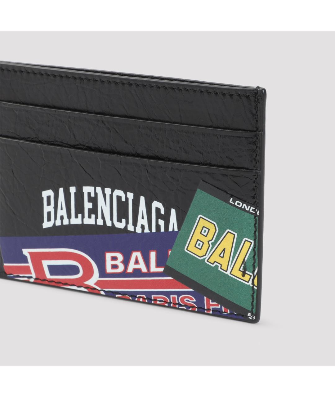 BALENCIAGA Черный кожаный кардхолдер, фото 4