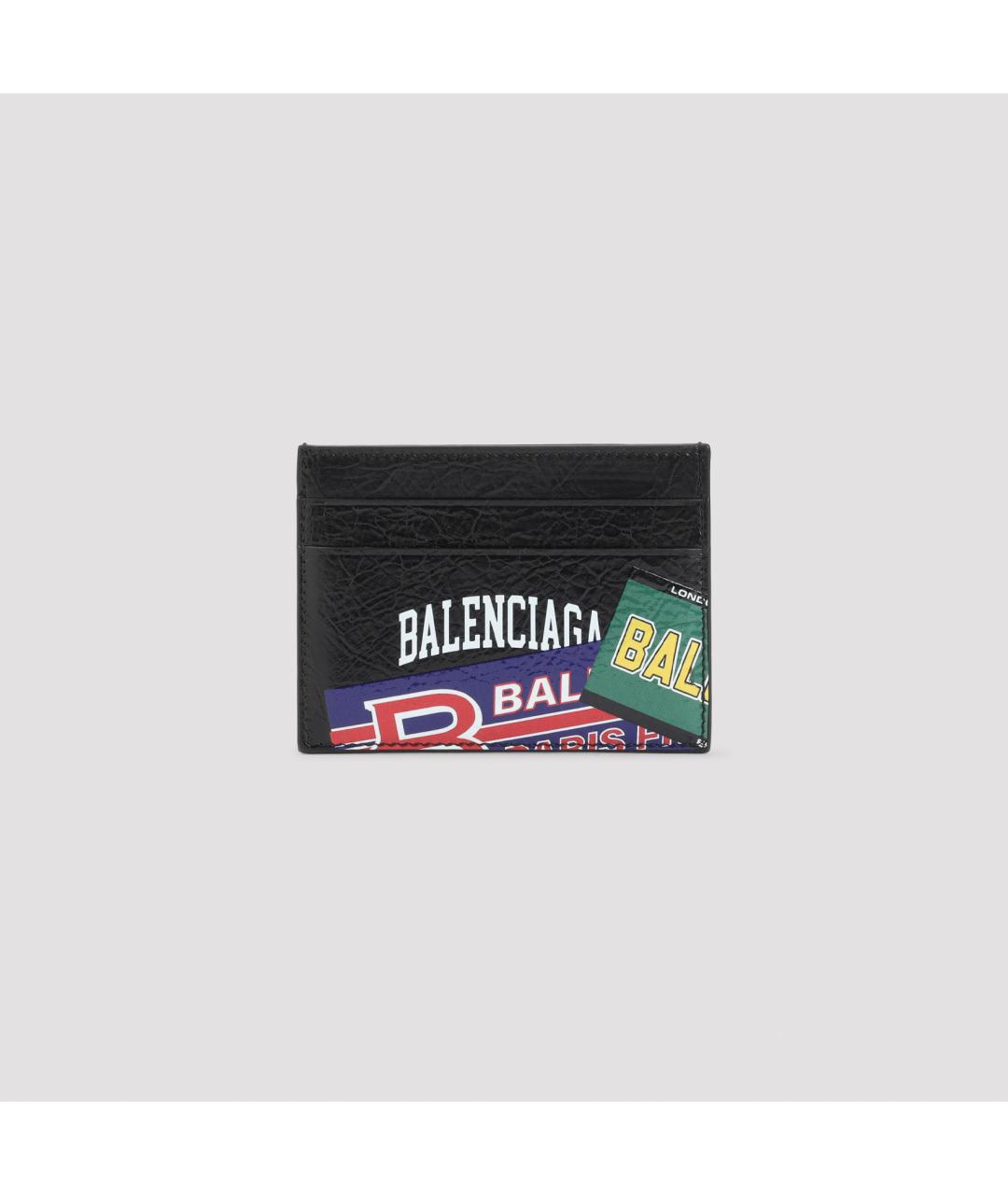 BALENCIAGA Черный кожаный кардхолдер, фото 2