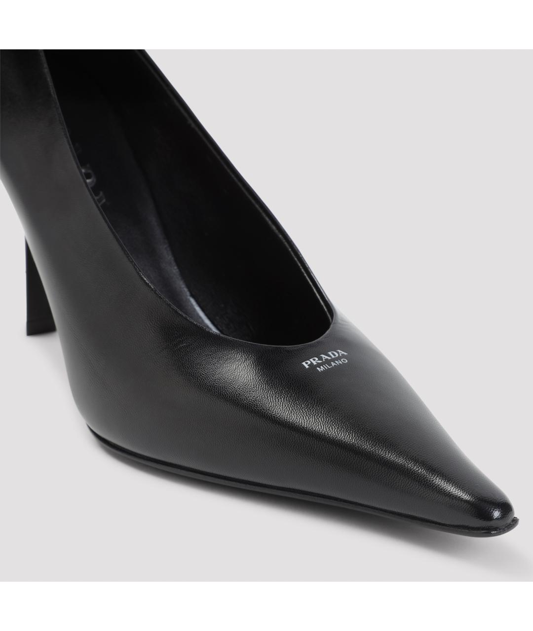 PRADA Черные кожаные туфли, фото 5