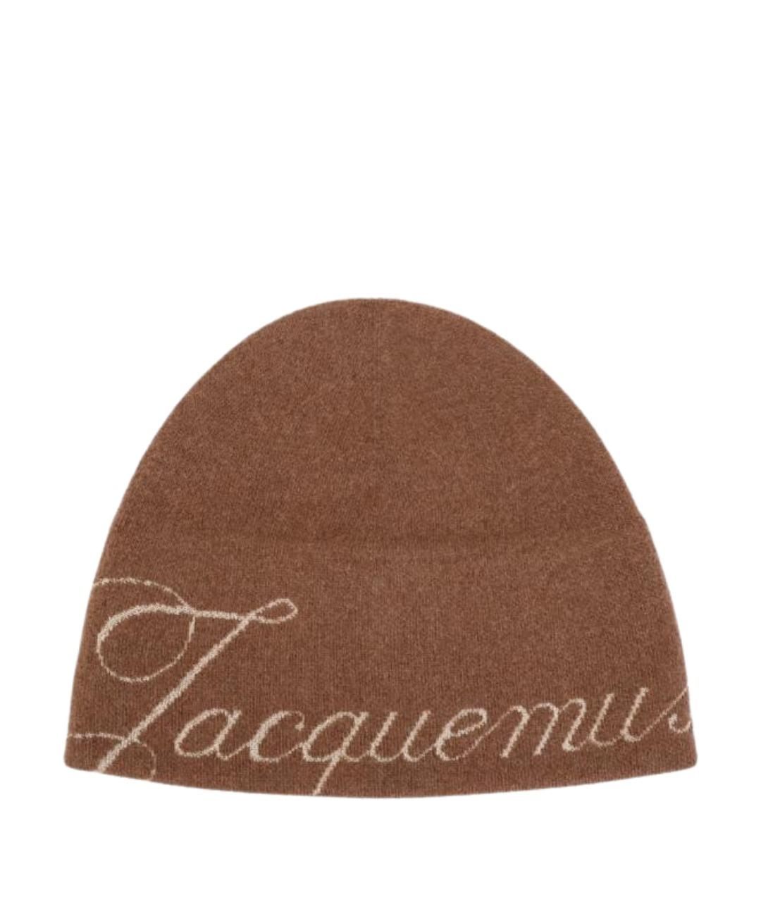 JACQUEMUS Коричневая шерстяная шапка, фото 1